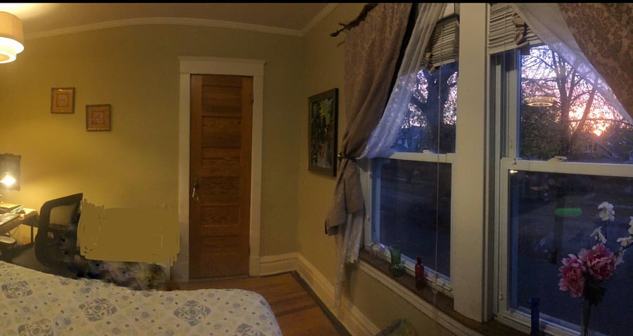 Second floor, west wall
Two spacious closets, one doubles as an office
Currently used as owner storage
