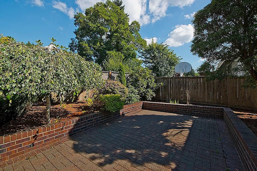 Front patio next to guest parking.