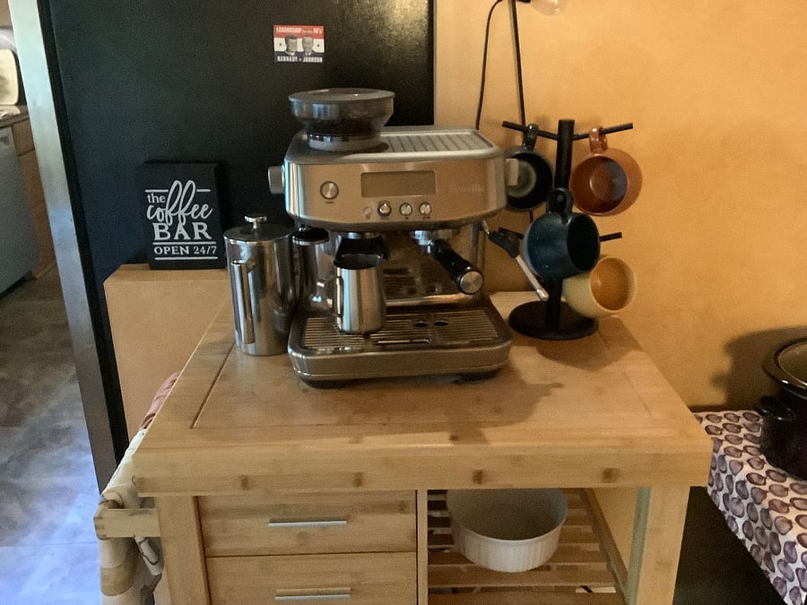 Breville coffee/latte maker. Better than Starbucks!