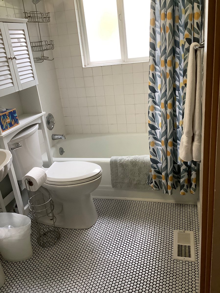 Full bath in rental suite