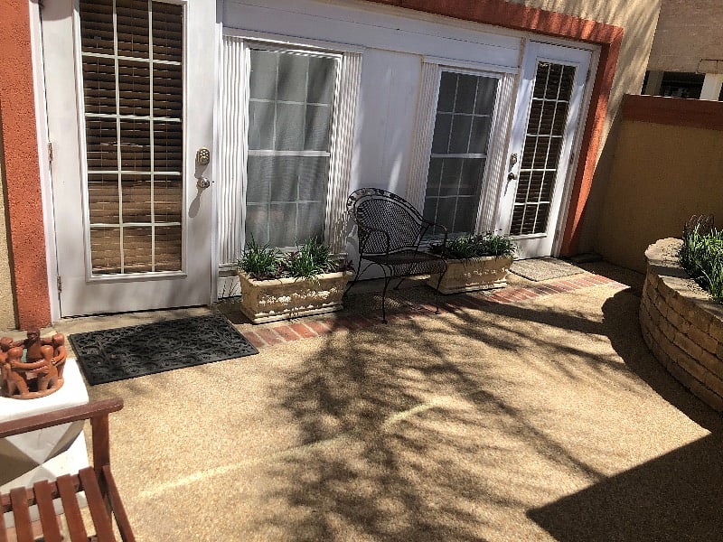 Private patio area.