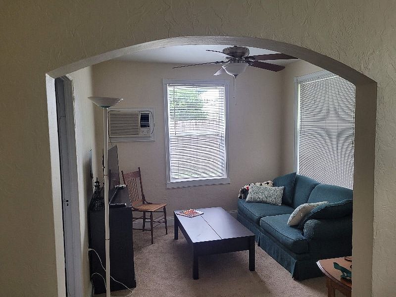 view from kitchen into the livingroom