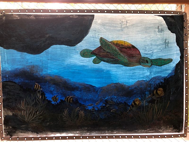 Hawaiian Sea Turtle painting in living room