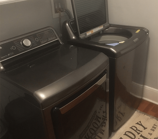 Washer dryer- laundry included for a specific day and time. Once a week. Located in the house