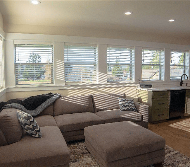 Living room and windows