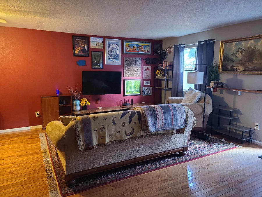 smart TVs in all bedrooms and living room; log in to your own apps and channels