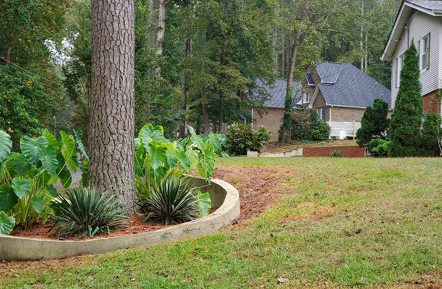 Neighboring Home next to property. All are spacious wooded lots on a dead-end street.