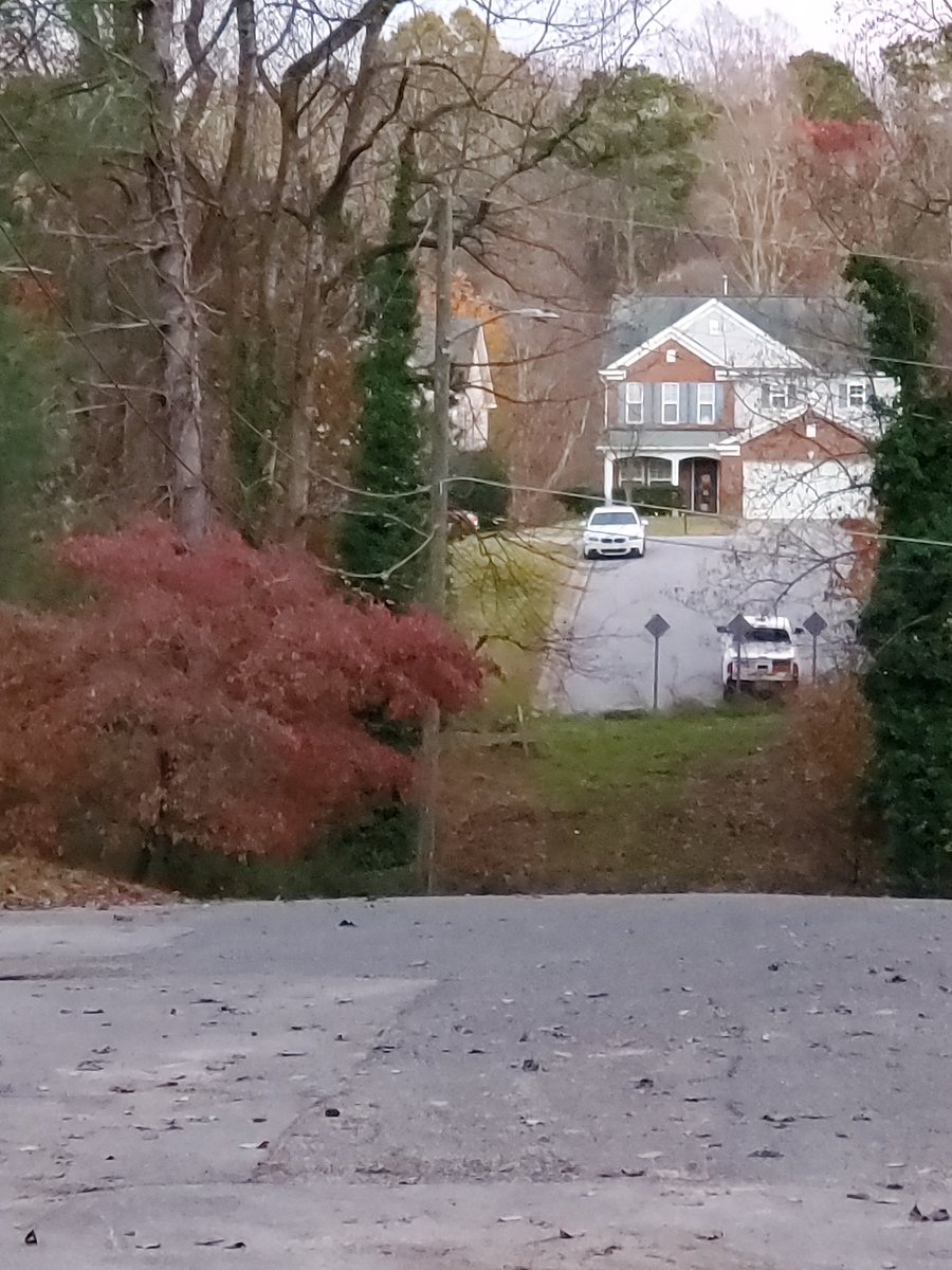 Neighboring houses across the ravine.