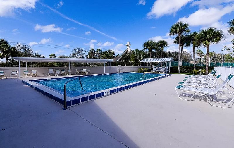 Heated community pool.