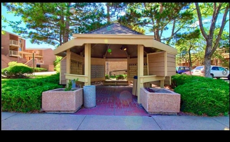 Secure(locked) covered mailbox for your use.