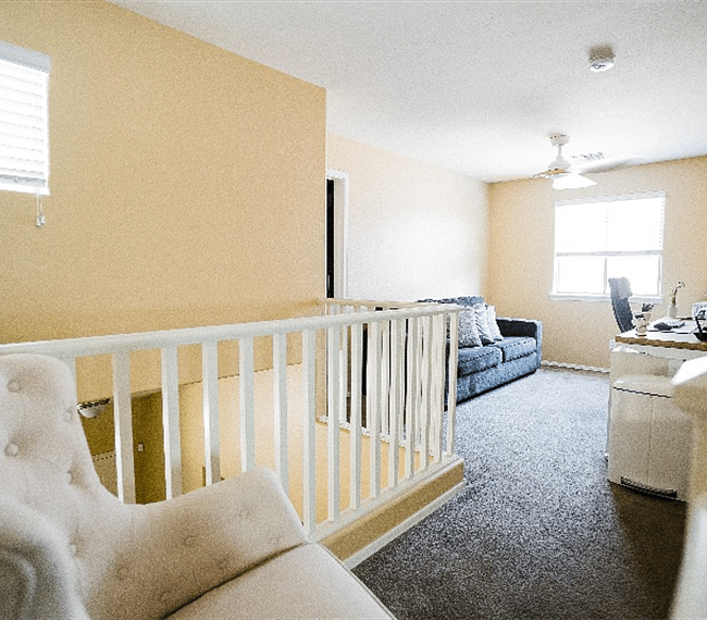 loft with accessible computer and printer