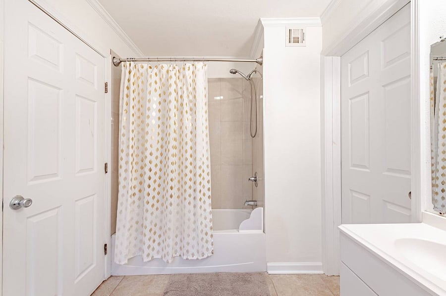 private, attached bathroom