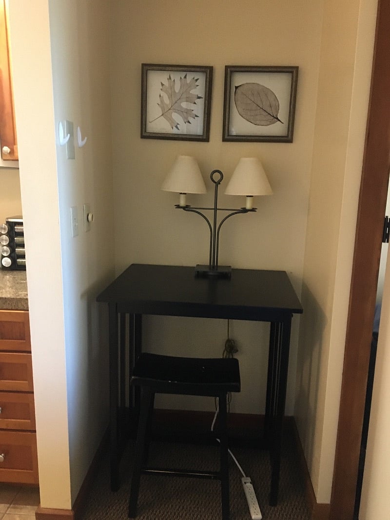 Desk nook.
