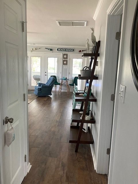Hallway looking into living area