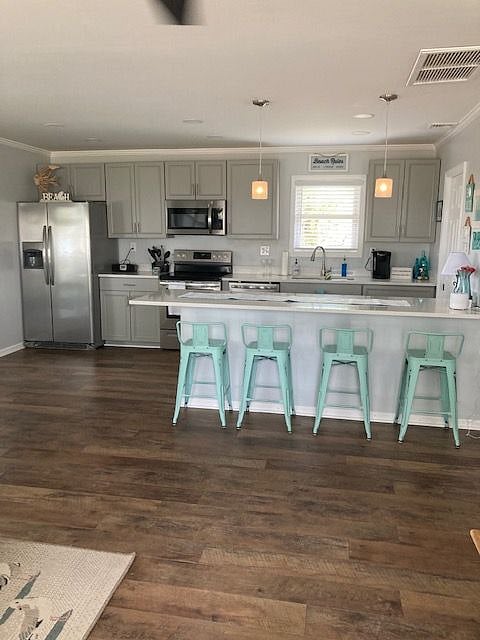 Kitchen with bar seating