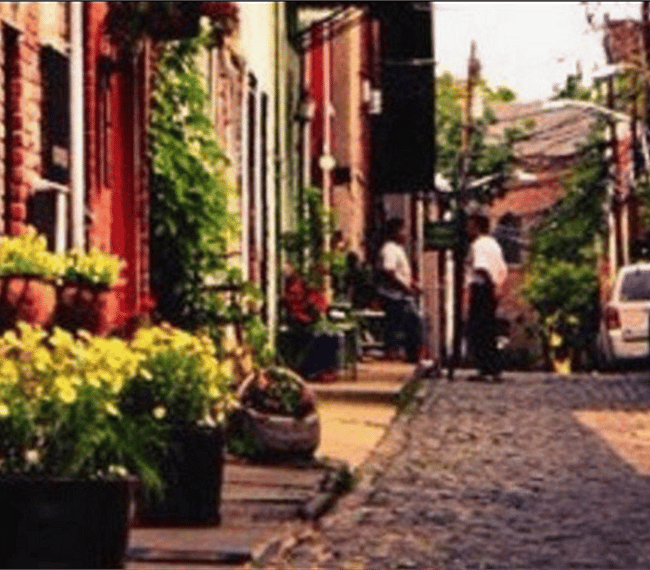 Historic Hoboken cobblestone street