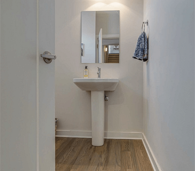 Half bath downstairs.