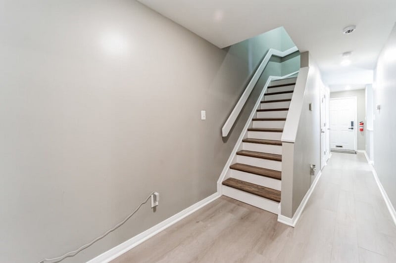 Entry level hallway and stairs to top floor