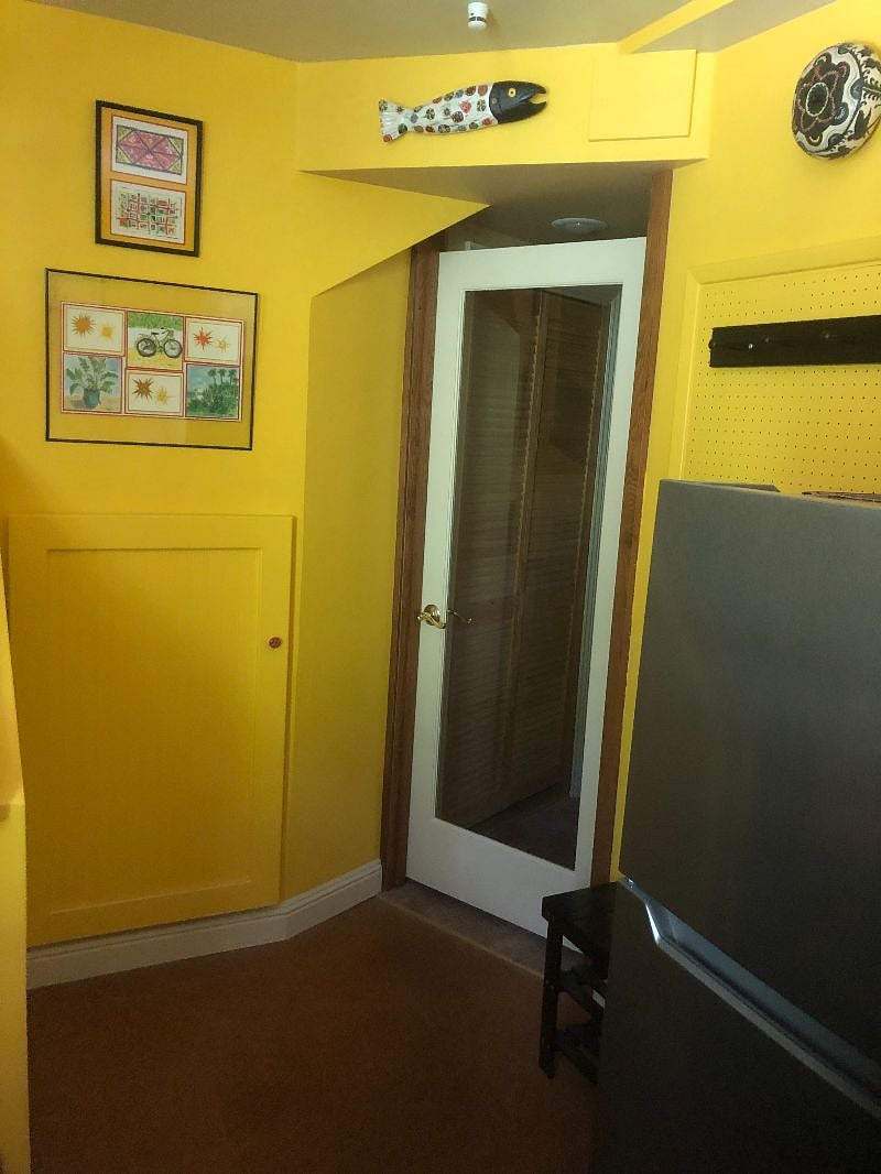 Enter thru glass door to LR, BDR, OFC/LAUNDRY and BATH.