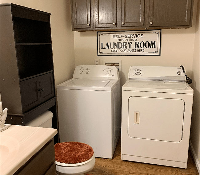 Downstairs 1/2 bath and Laundry Room