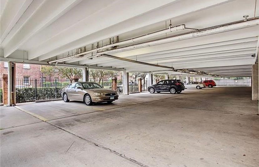Gated covered parking in building. 1 dedicated parking spot. 