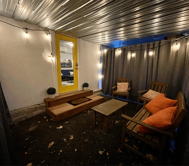 Covered outdoor seating