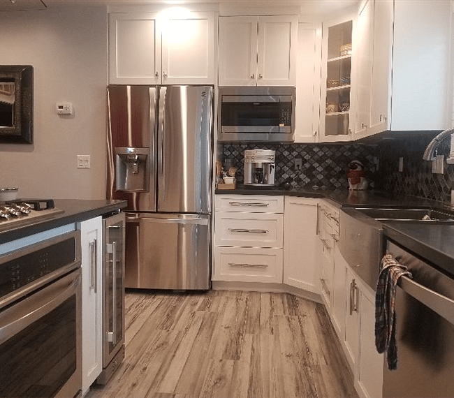 Open kitchen.