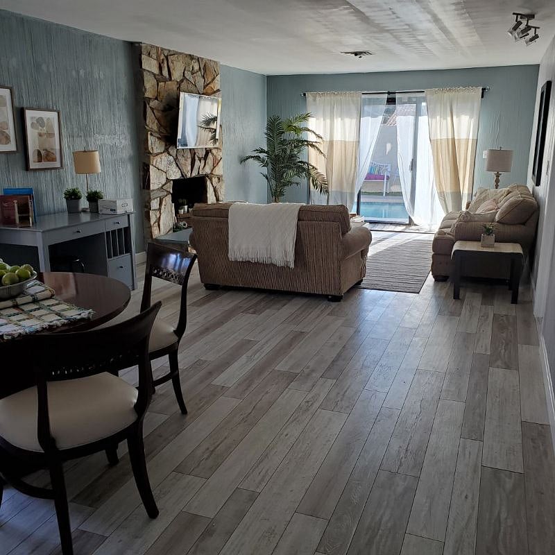 Dining and living areas 