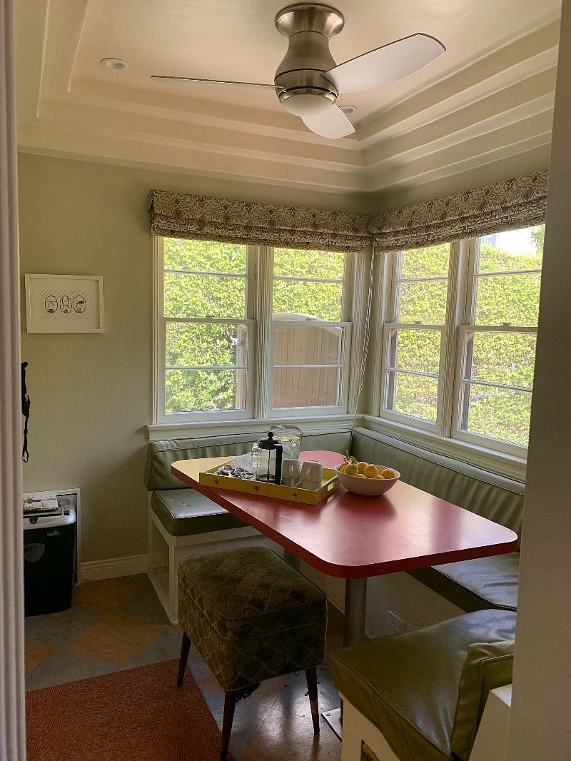 Kitchen and all cooking equipment/cooking tools, kitchen dining nook, and laundry room is available for use in the main house.