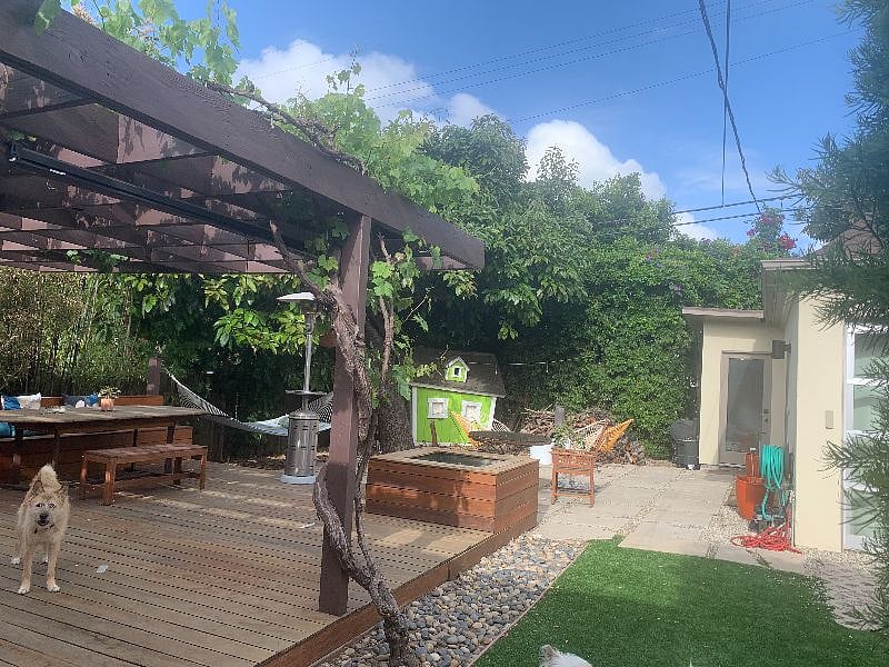 Use of backyard deck and patio area is included