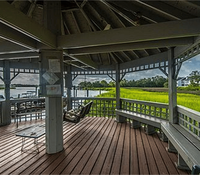 A very short walk within the property and from the Condo is a Gazebo where you can enjoy the boats going by and a beautiful sunset.