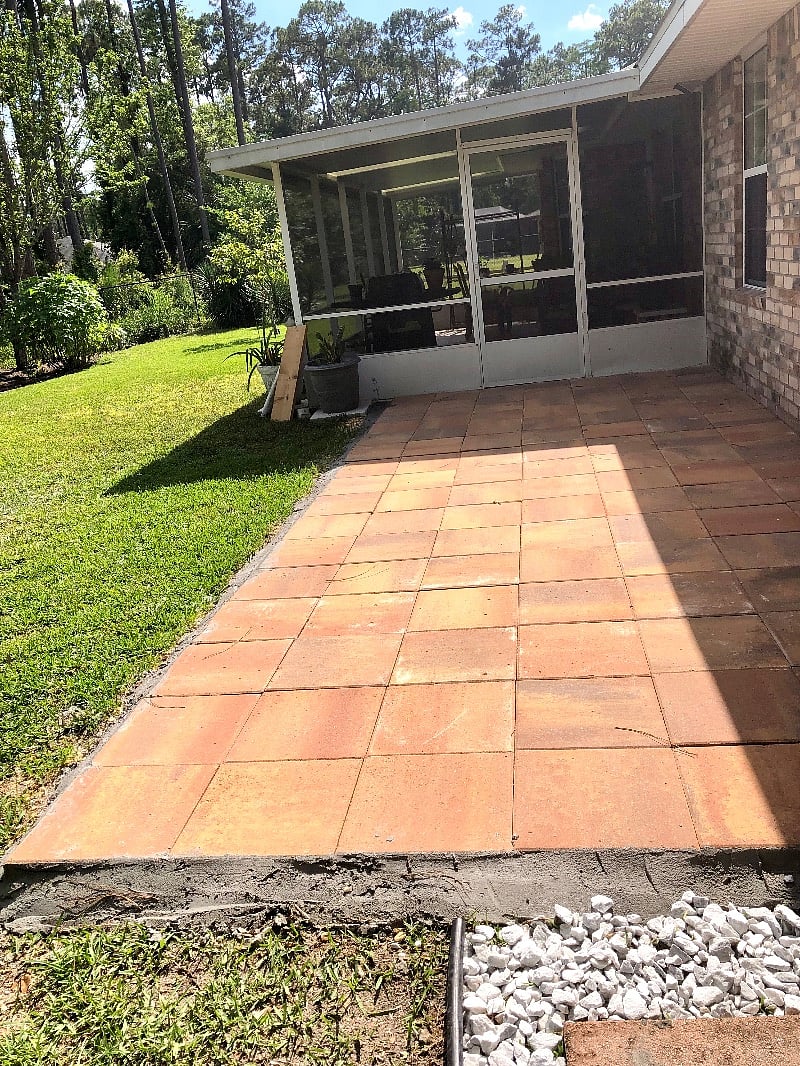 Back back yard and patio