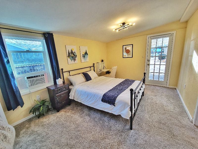 Main bedroom with direct access to the carport