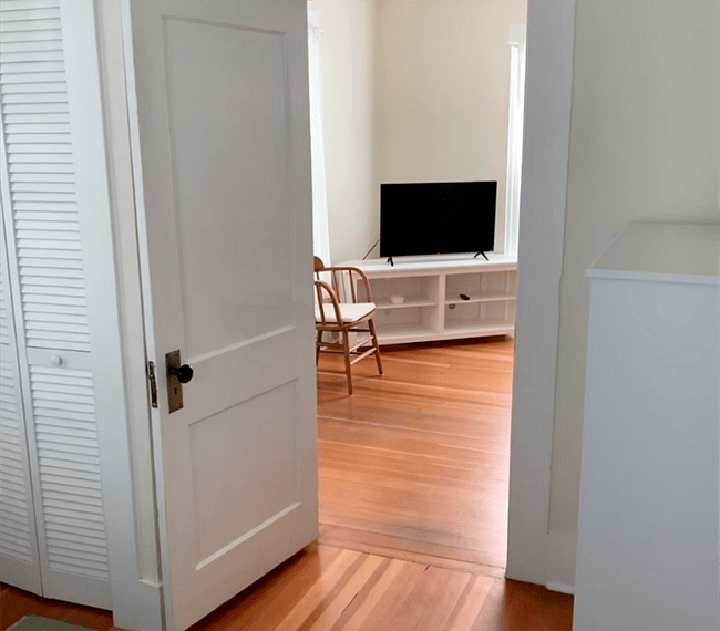 View from this bedroom into the living room