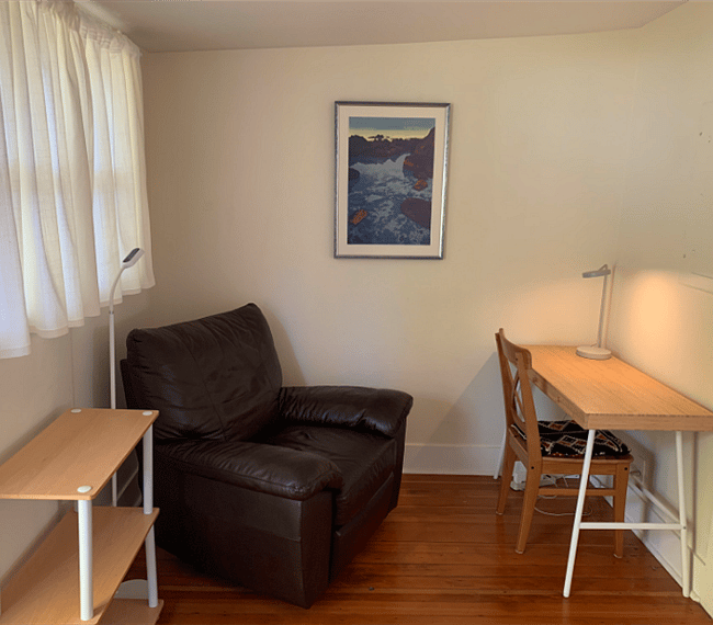 There is also a desk in the reading nook.