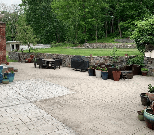 Spacious patio and yard