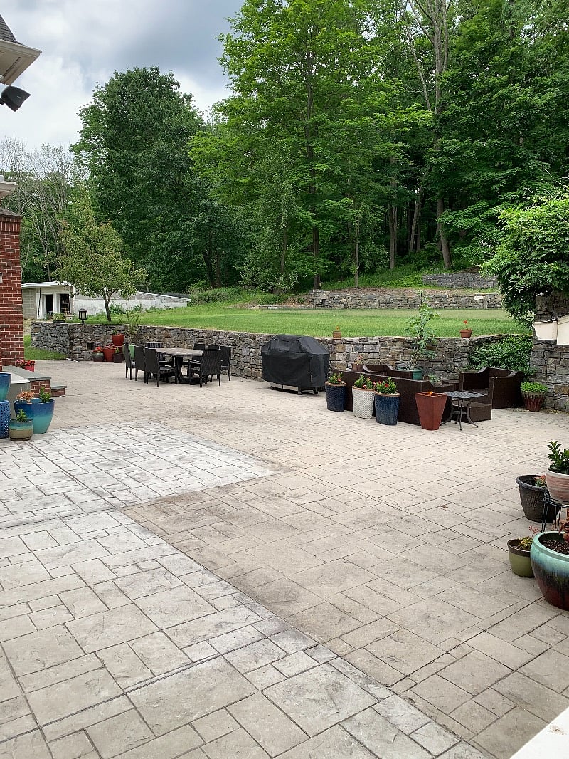 Outdoor patio and grill