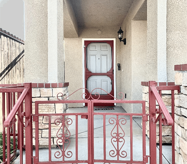 Entrance with Ring security feature.