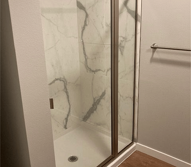 Shower with luxury tile