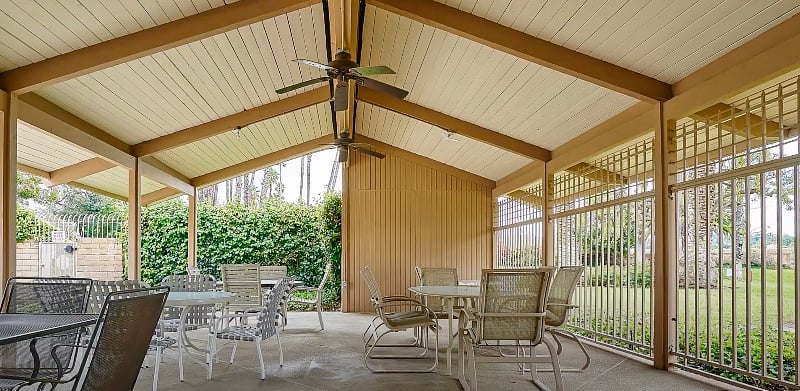 Cabana in pool area