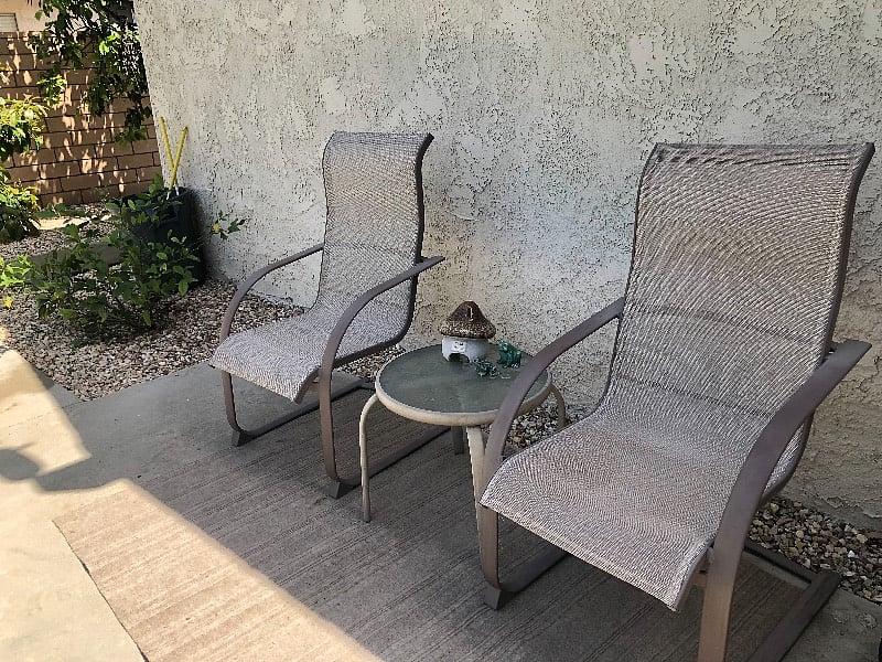 Sitting area behind home