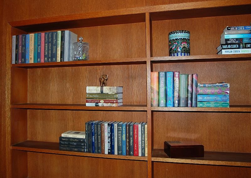 Small section of Library shelves