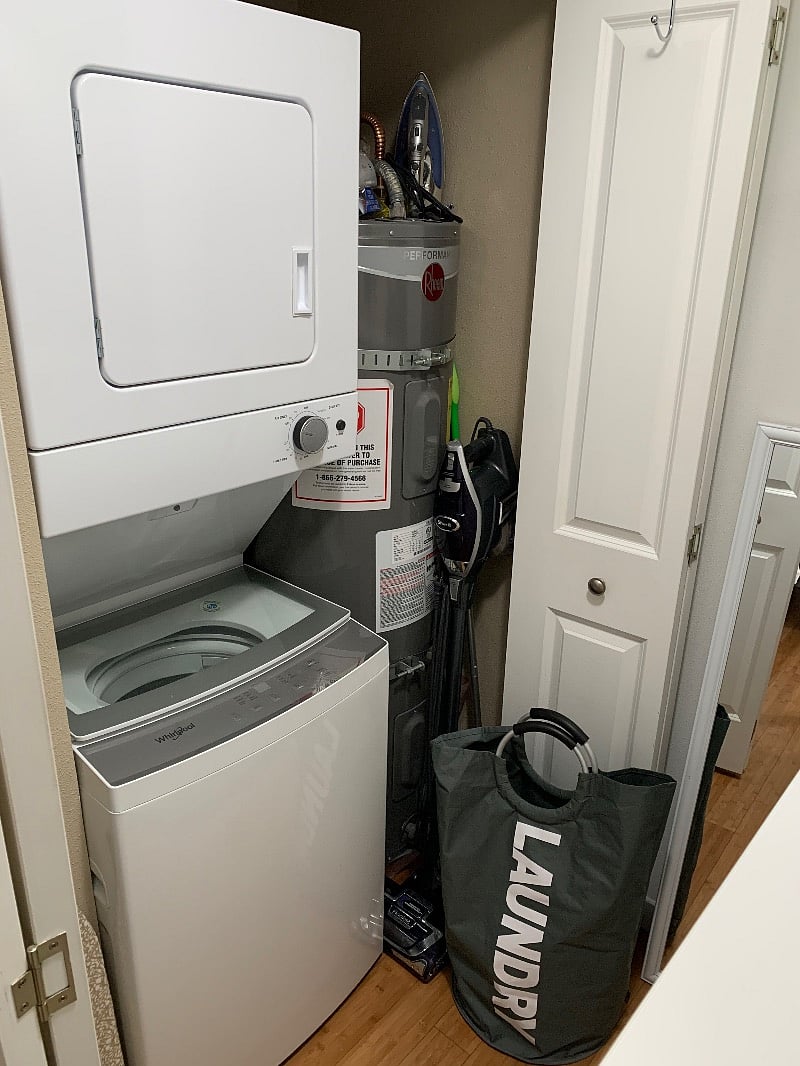 In unit washer and dryer