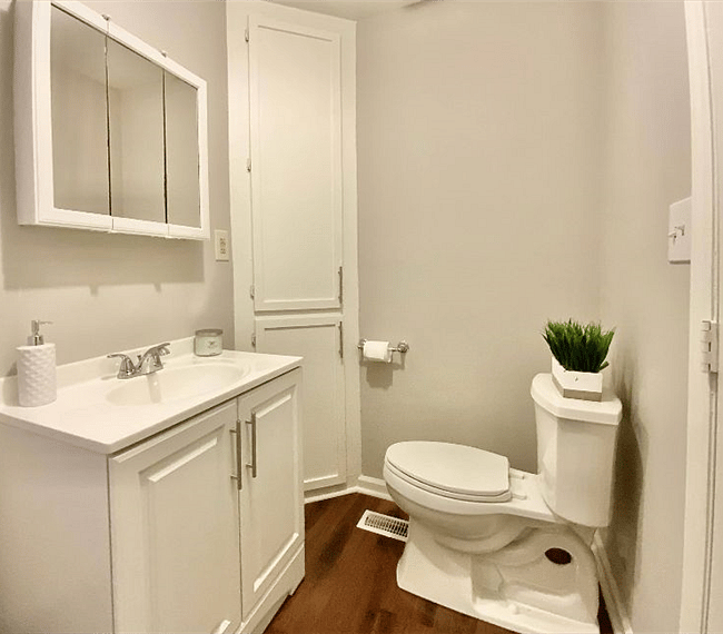 Toilet and sink area