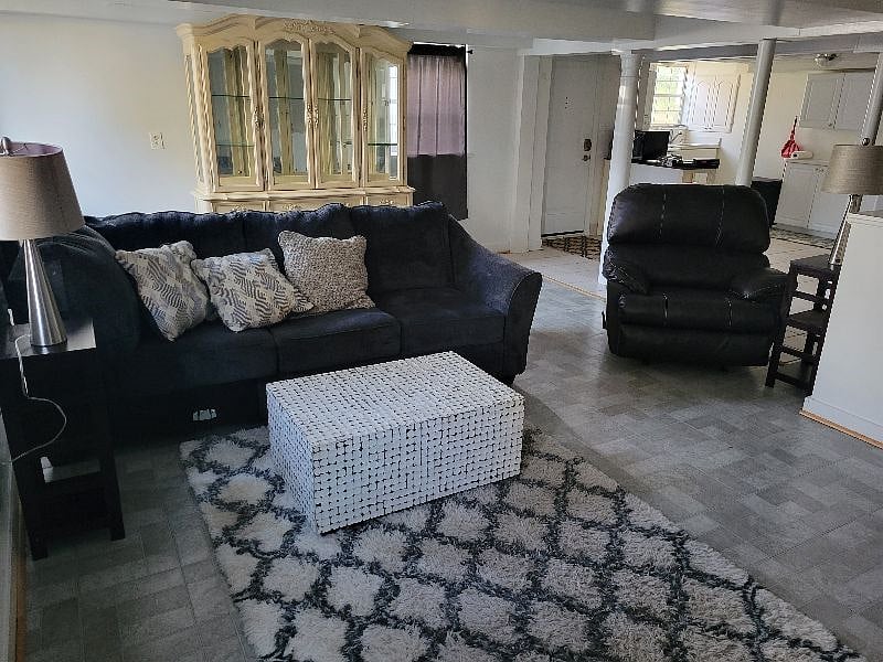 Sleeper sofa (queen size bed) Great for guests.