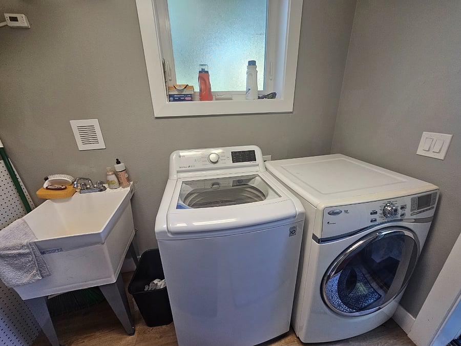 Washer, dryer, & utility sink
