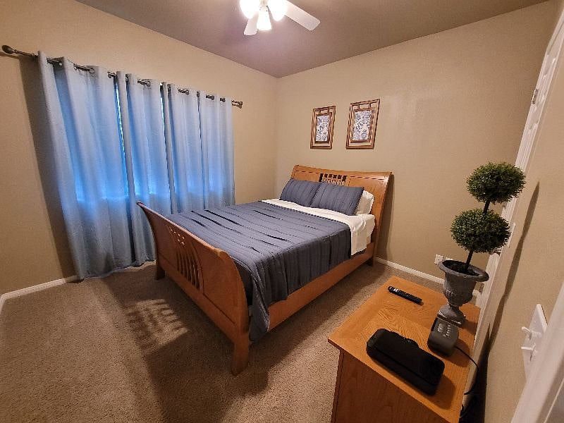 Enjoy a good night's sleep on this Zinus memory foam mattress along with blackout curtains, especially for you night shifters.