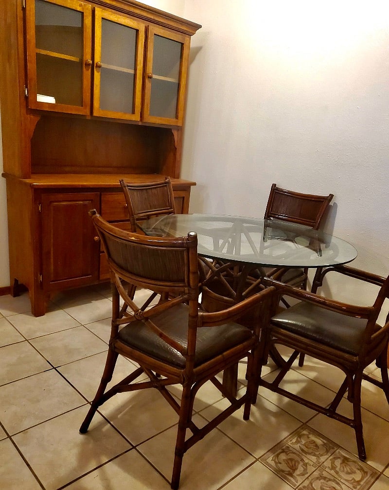 Dining table.