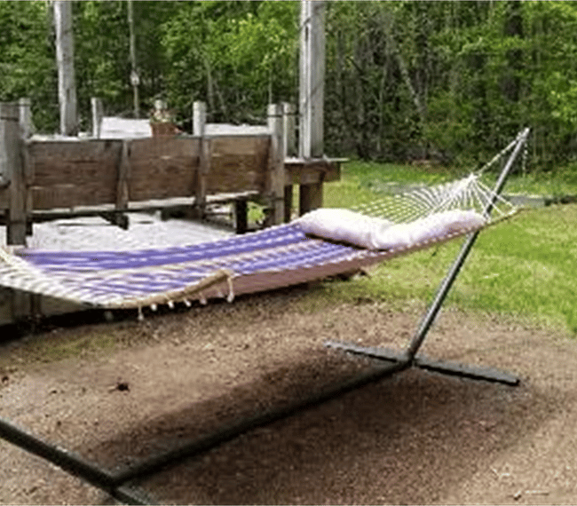 The hammock is typically out for use from April-October.