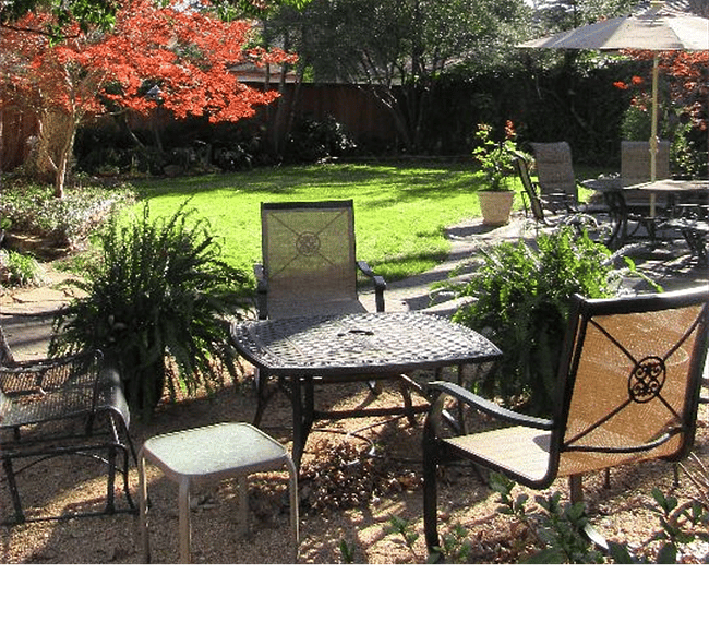 Our tenants enjoy this area to relax outside.